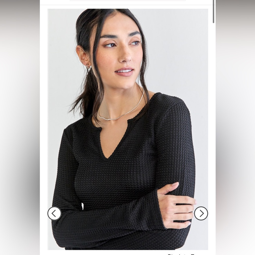Serious Buyer Only! Fashion Nova Black V Neck Lounge Wear Top